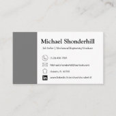 Carte de visite | Carte de visite gris | Recherche (Devant)