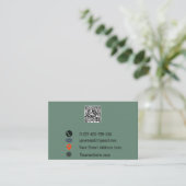 Carte De Visite “Carte de visite QR Code Moderne”  (Debout devant)