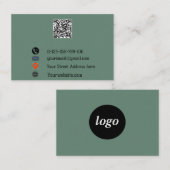 Carte De Visite “Carte de visite QR Code Moderne”  (Devant / Derrière)