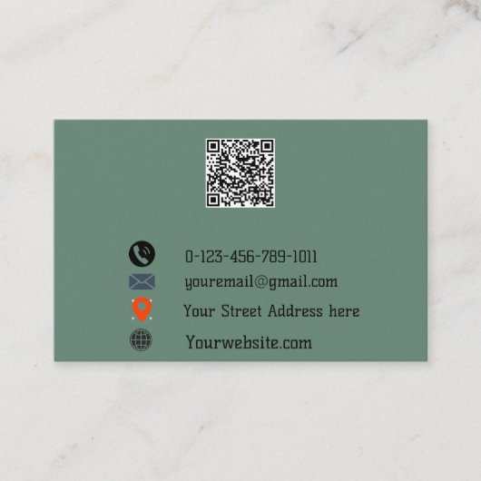 Carte De Visite “Carte de visite QR Code Moderne”  (Devant)