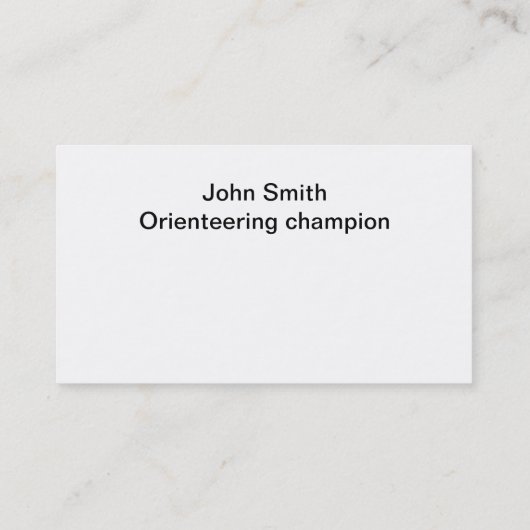 Carte de visite - Carte d'orientation (Dos)