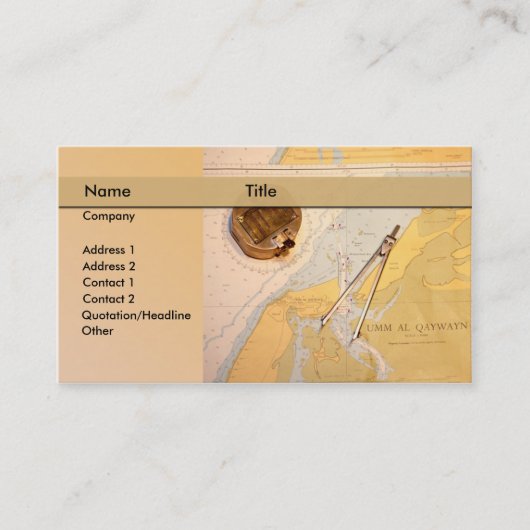 Carte De Visite carte/mer/navigation/navigation (Devant)