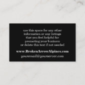 Carte De Visite Carte-personnaliser d'affaires de Chester il (Dos)