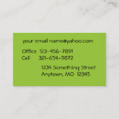 Carte De Visite Carte-personnaliser de contact de Lotus (Dos)