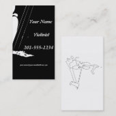 Carte De Visite Carte-Violon/ficelles d'affaires (Devant / Derrière)