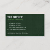 Carte De Visite Carte visite - Professionnel informatique verte v1 (Dos)