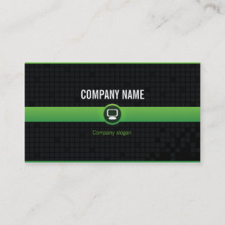 Carte De Visite Carte visite - Professionnel informatique verte v2