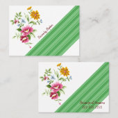 Carte de visite, Cartes de visite fleuristes (Devant / Derrière)