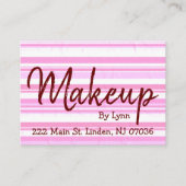 Carte de visite, Cartes de visite maquillage rose  (Devant)