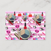 Carte de visite, Cartes de visite maquillage rose  (Dos)