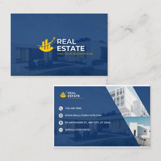 Carte De Visite "Cartes de visite professionnels personnalisés" (Devant / Derrière)