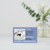 Carte De Visite Cartographie de l'entrepreneur en pavage (Debout devant)