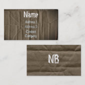 Carte de visite Carton Charred (Devant / Derrière)