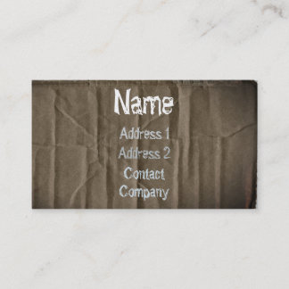 Carte de visite Carton Charred
