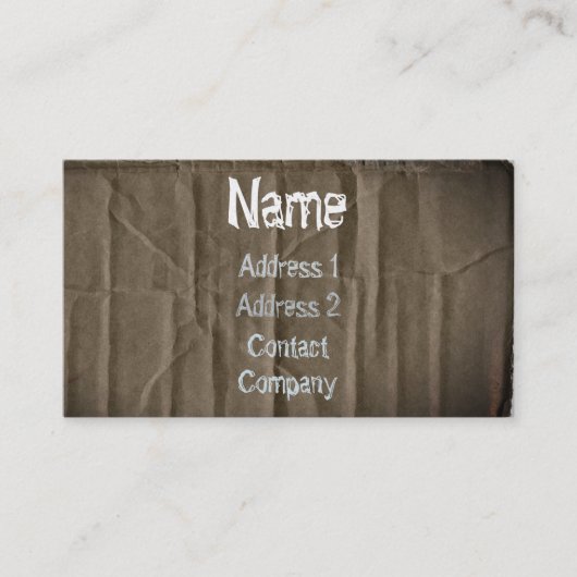 Carte de visite Carton Charred (Devant)