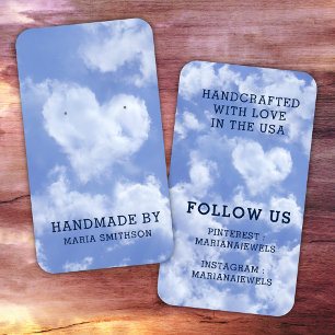 Carte De Visite Carton Cloud Romantique Ciel Bleu Écran d'oreille