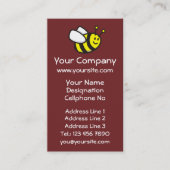 Carte De Visite Carton d'abeille à miel vertical (Devant)