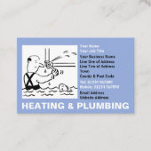 Carte De Visite Carton de chauffage et de plomberie (Devant)