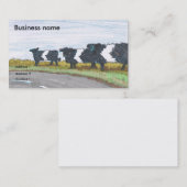 Carte De Visite Carton de route à courbe nette (Devant / Derrière)