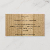 Carte De Visite Carton marron amusant (Dos)