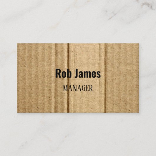 Carte De Visite Carton marron amusant (Devant)