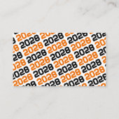 Carte De Visite Cartons d'invitation de remise de diplômes Orange  (Dos)