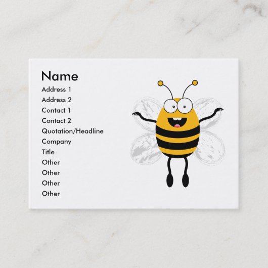 Carte De Visite Cartoon Bee (Devant)