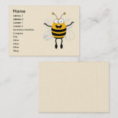 Carte De Visite Cartoon Bee (Devant / Derrière)