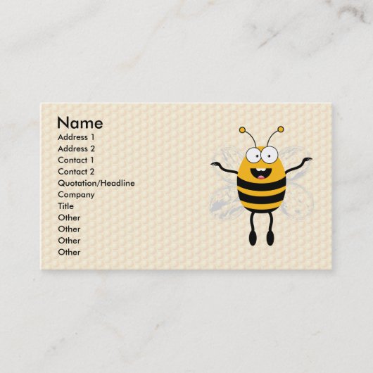 Carte De Visite Cartoon Bee (Devant)