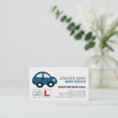 Carte De Visite Cartoon Car, École de conduite / Nomination d'inst (Debout devant)