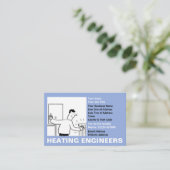 Carte De Visite Cartoon des ingénieurs de chauffage (Debout devant)
