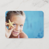 Carte De Visite Cartoon mignon Baleine verte Profil photo de l'enf (Dos)