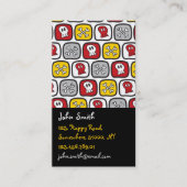 Carte De Visite Cartoon Pirate Skeleton Skulons & Bones Carré Amus (Devant)