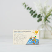 Carte De Visite Cartoon Solar Panel Cleaning Services (Debout devant)