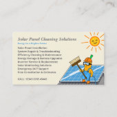 Carte De Visite Cartoon Solar Panel Cleaning Services (Devant)