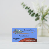 Carte De Visite Cartoon Space Ship Alien Planet (Debout devant)