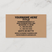 Carte De Visite Carver en bois sculpté (Dos)