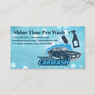 Carte De Visite Carwash Autos   Outils de nettoyage