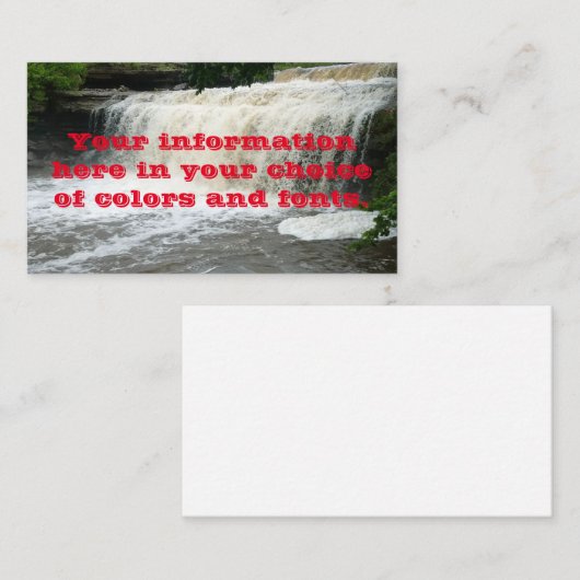 Carte De Visite Cascade (Devant / Derrière)