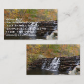 Carte De Visite Cascade à Laurel Hill State Park I (Devant / Derrière)