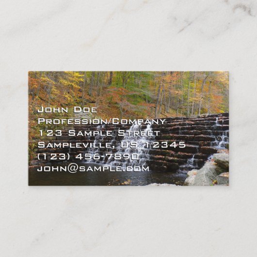 Carte De Visite Cascade à Laurel Hill State Park I (Devant)