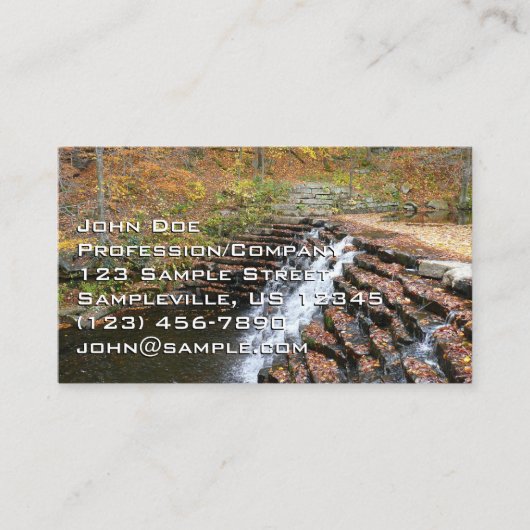 Carte De Visite Cascade à Laurel Hill State Park II (Devant)