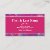 Carte De Visite Cascade de couleur rose et bleue Abstrait (Dos)