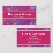 Carte De Visite Cascade de couleur rose et bleue Abstrait (Devant / Derrière)