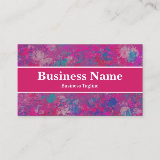 Carte De Visite Cascade de couleur rose et bleue Abstrait (Devant)