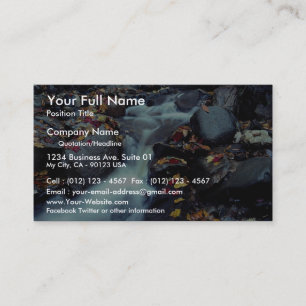 Carte De Visite Cascade en automne, près de Capelton, Estrie,