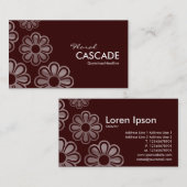 Carte De Visite Cascade florale - Brown foncé (Devant / Derrière)
