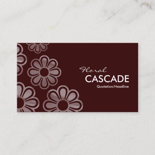 Carte De Visite Cascade florale - Brown foncé (Devant)