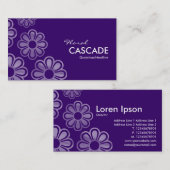 Carte De Visite Cascade florale - Violet foncé (Devant / Derrière)