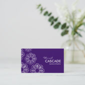 Carte De Visite Cascade florale - Violet foncé (Debout devant)